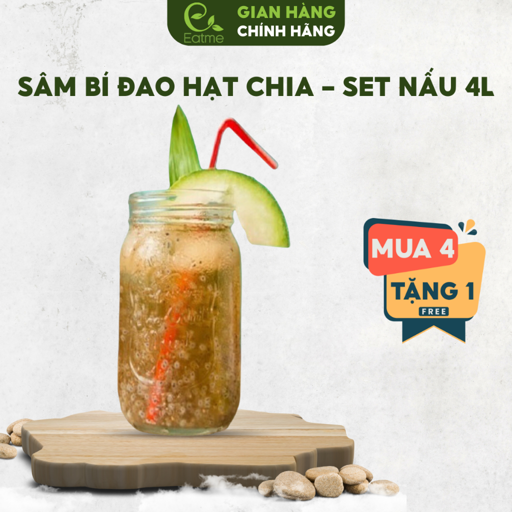 Set Sâm Bí Đao Hạt Chia EatMe - Set Nguyên Liệu Nấu 4 Lít