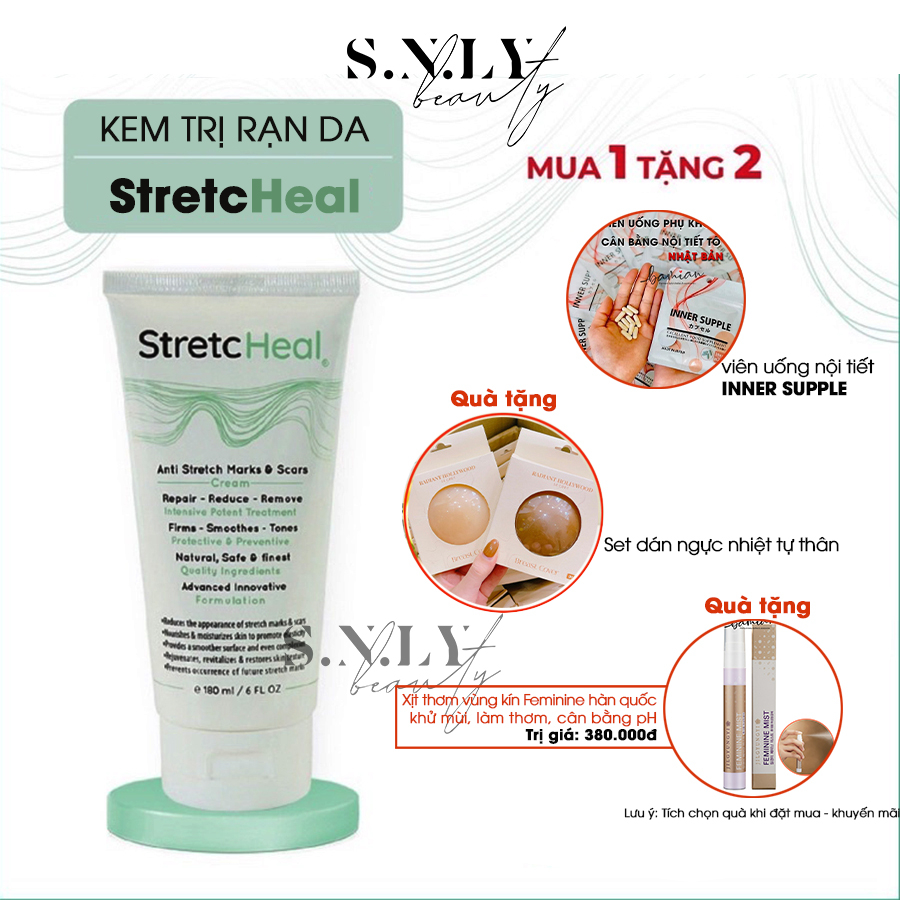 Kem bôi rạn da StretcHeal lành rạn sau sinh nhanh chóng hiệu quả Nhập khẩu Mỹ tuýp 180ml