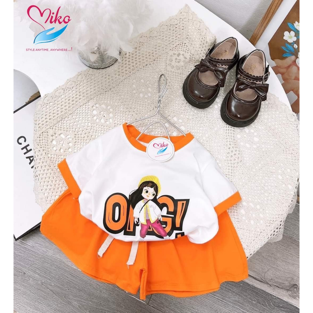 Đồ bộ bé gái quần đùi phối 4 Màu OMG