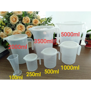 Ca đong Có Nắp chia vạch, ly đong chia vạch nhựa 250ml/500ml/1000ml ( loại chịu nhiệt )