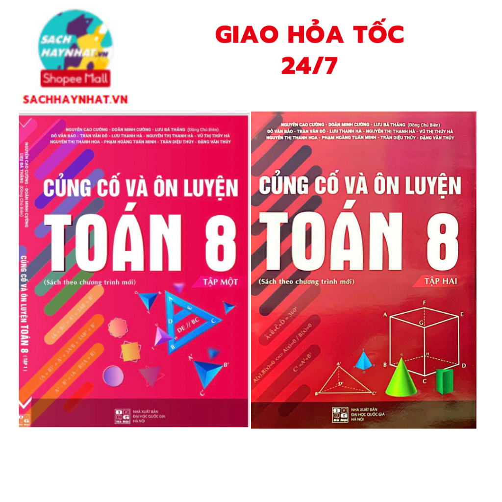 Sách - Củng cố và Ôn luyện Toán 8 Tập 1 tập 2 ( theo chương trình mới ) - lẻ tùy chọn | BigBuy360 - bigbuy360.vn