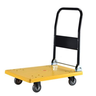 Xe Đẩy Hàng Trọng Tải Lớn 200kg Sàn Nhựa Lõi Thép Bánh Chống Ồn Xe Kéo Hàng Khung Sắt XDT08