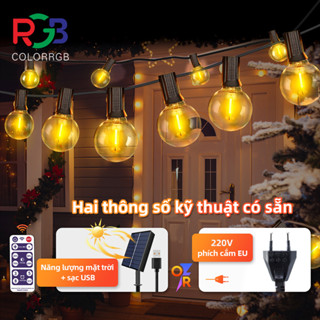 G40 phích cắm/Đèn Năng Lượng Mặt Trời USB Điều KhiểnTừ Xa Dây Đèn Giáng Sinh Cổ Tích Đèn Sân Vườn Chống Nước Ngoài Trời