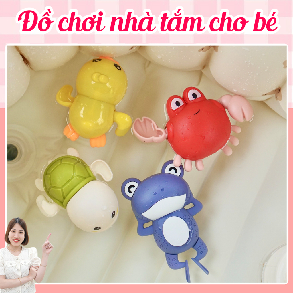 Rùa Bơi Vặn Cót - Đồ Chơi Nhà Tắm - đồ chơi Dưới Nước thả bồn tắm Cho Bé