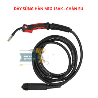 Dây súng hàn mig 15Ak chân cắm chuẩn EU chất lượng cao