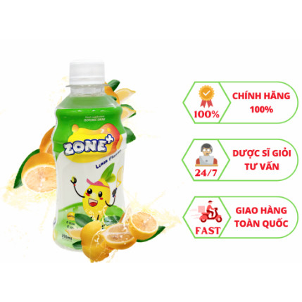 Lốc 6 Chai Nước Uống Bù Điện Giải Zone+ 250ml, Bổ Sung Điện Giải, Giảm Mệt Mỏi Do Mất Nước, Giúp Phục Hồi Sau Ốm Dậy,