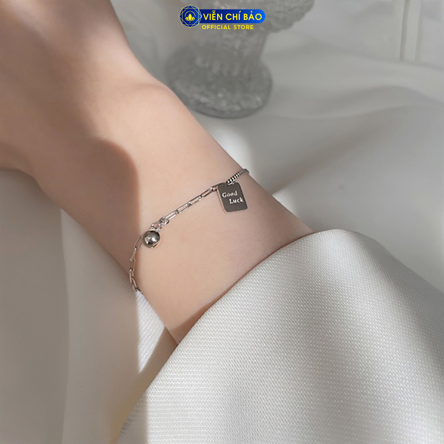 Lắc tay bạc nữ dây xích Goodluck NEW chất liệu bạc 925 thời trang phụ kiện trang sức Viễn Chí Bảo L000801