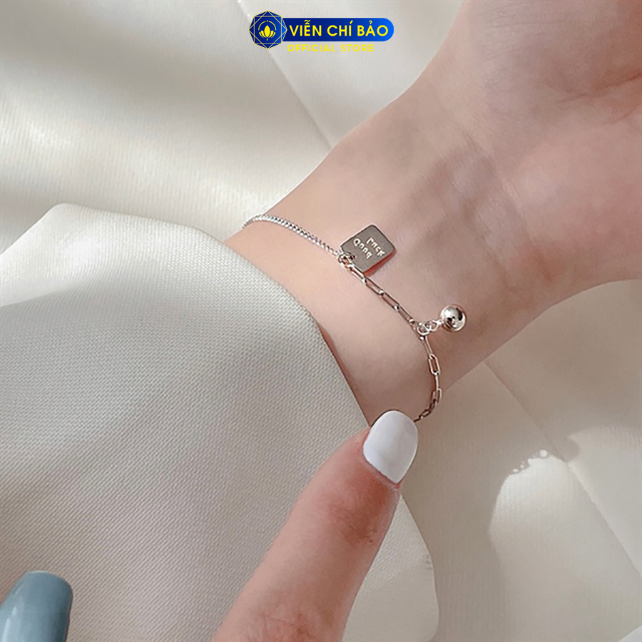 Lắc tay bạc nữ dây xích Goodluck NEW chất liệu bạc 925 thời trang phụ kiện trang sức Viễn Chí Bảo L000801