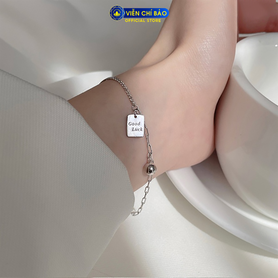 Lắc tay bạc nữ dây xích Goodluck NEW chất liệu bạc 925 thời trang phụ kiện trang sức Viễn Chí Bảo L000801