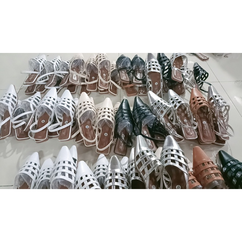 Sục Da Mũi Nhọn Dây Đan , Nhẹ Mát Thoáng Chân