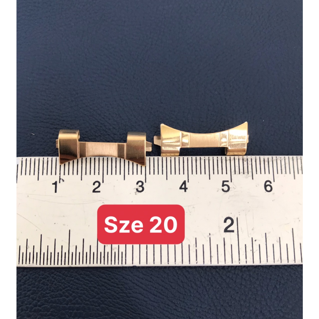 1 Cặp đầu bo  - ngàm cong dây đồng hồ Inox 3 mắt đủ size 18 20 22mm