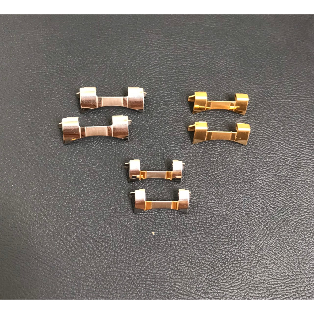 1 Cặp đầu bo  - ngàm cong dây đồng hồ Inox 3 mắt đủ size 18 20 22mm