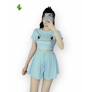 Áo thun form rộng tay lỡ pikachu 🌱🌱