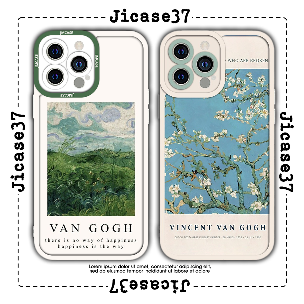 Ốp lưng iphone cạnh vuông JM CASE Vincent Van Gogh tranh vẽ cổ điển 6/6pl/6s/6spl/7/7pl/8/8pl/x/xs/11/12/13/pro/max