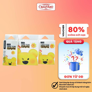 Sáp màu siêu sạch classmate 6-18 chiếc, bám giấy tốt cl-cs201/cs202/cs204
