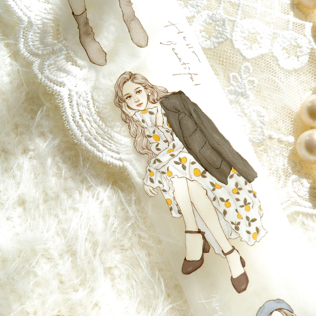 Meohime 𓃠 Hãng Pion - Băng dán PET tape cô gái thanh lịch Elegant