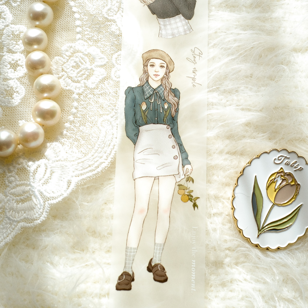 Meohime 𓃠 Hãng Pion - Băng dán PET tape cô gái thanh lịch Elegant