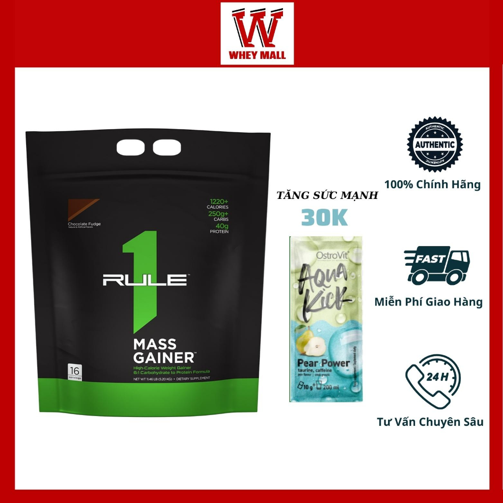Rule1 Mas Gainer 12lbs Mass Gainer Rule 1 Sữa Tăng Cân Nhanh Rule 1 Mass - 12lbs (5,4kg)