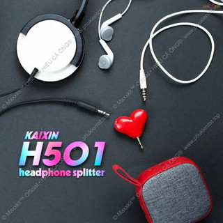 Jack chia tai nghe TRÁI TIM Kaixin H501 - Chính hãng