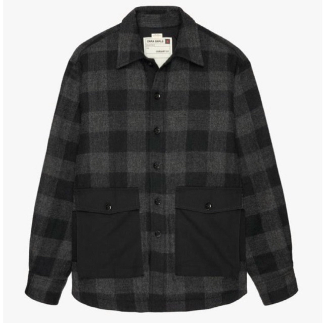 Áo khoác dạ nam caro Zara authentic WL MX JCKT 09 size M