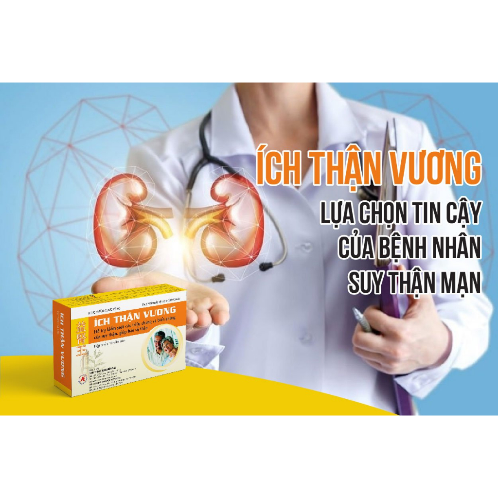 Combo 6 hộp Ích Thận Vương cho người bị suy thận, chức năng thận kém