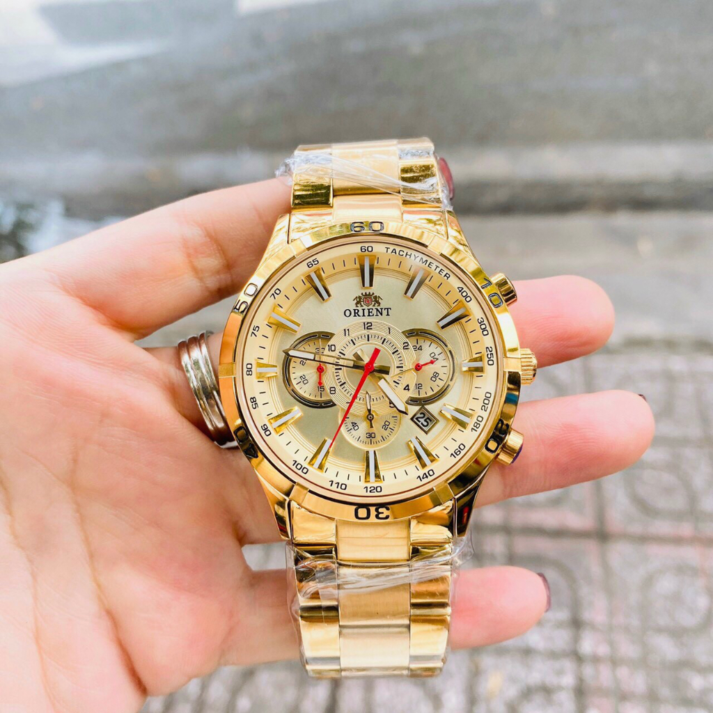 Đồng hồ nam cao cấp ORI€NT OR019122 Watch 40mm, máy pin, dây thép không gỉ, Full box, Luxury diamond