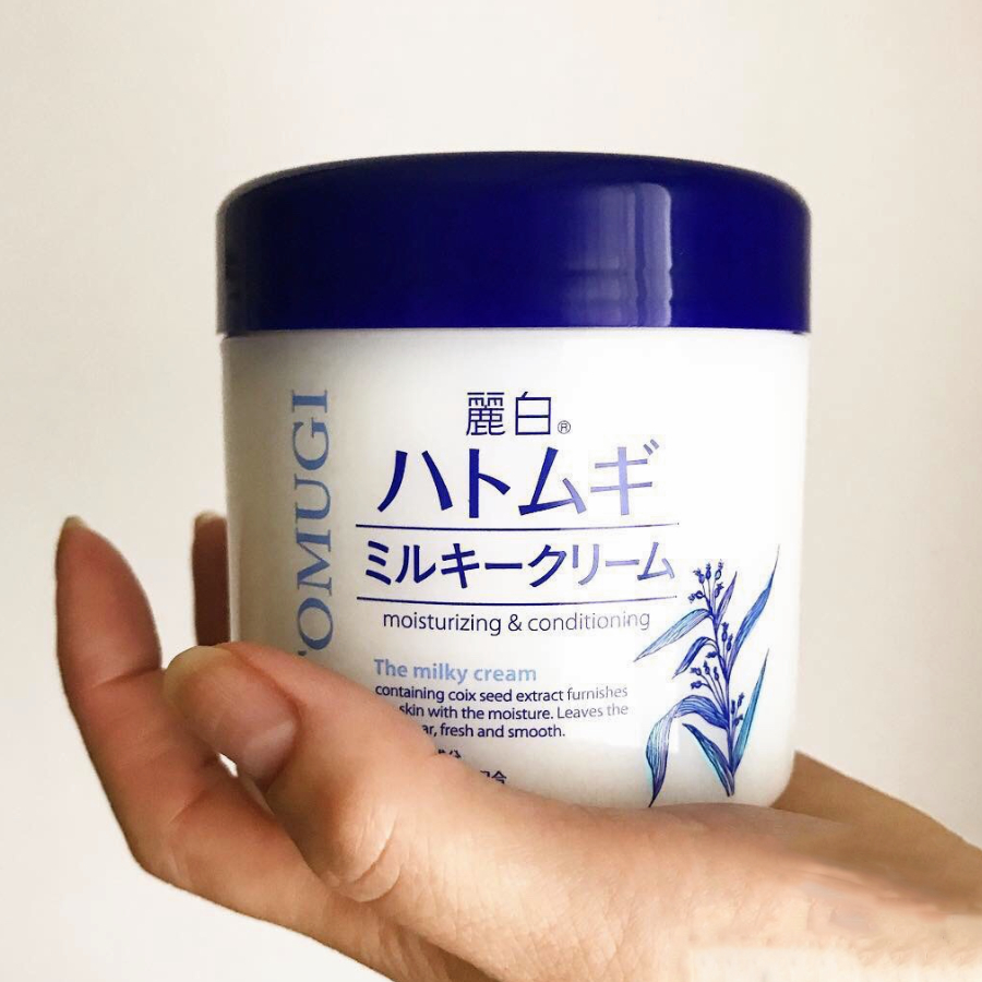 Kem dưỡng ẩm trắng da Hatomugi Moisturizing & Conditioning The Milky chiết xuất ý dĩ Nhật Bản 300g - Konnichiwa