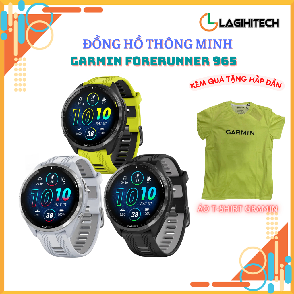 *LAGIHITECH* Đồng Hồ Thông Minh Garmin Forerunner 965 - Hàng Chính Hãng FPT