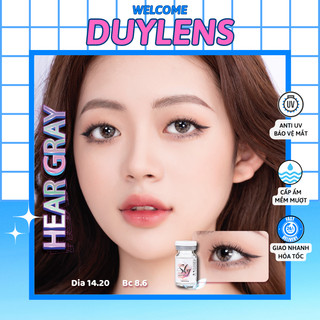Lens mắt cận xám nâu heart gray 14.2 - kính áp tròng hàn quốc độ 0-6 hạn 1 năm