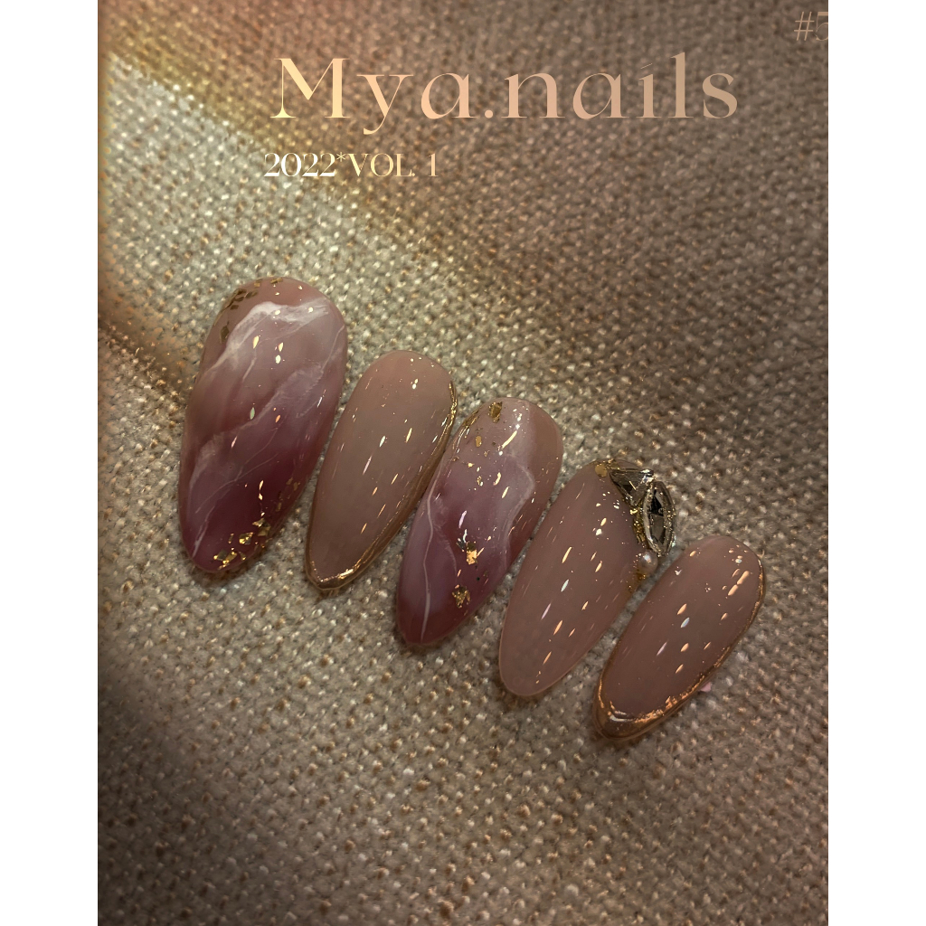 Nail box thiết kế - Mẫu Loang vân đá - Nail Trung Hàn Nhật - Mã 026