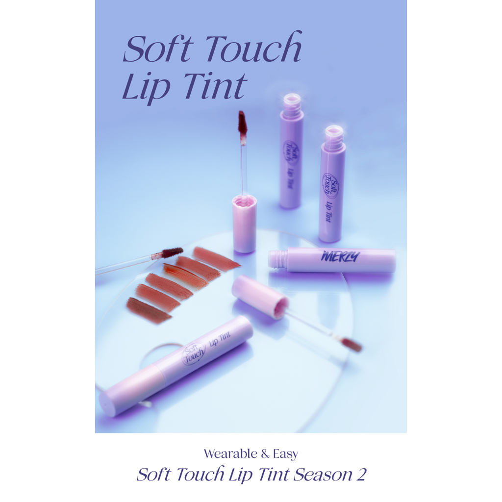 [New Season 2] Son Kem Siêu Lì, Siêu Mịn Môi Hàn Quốc Merzy Soft Touch Lip Tint 3g