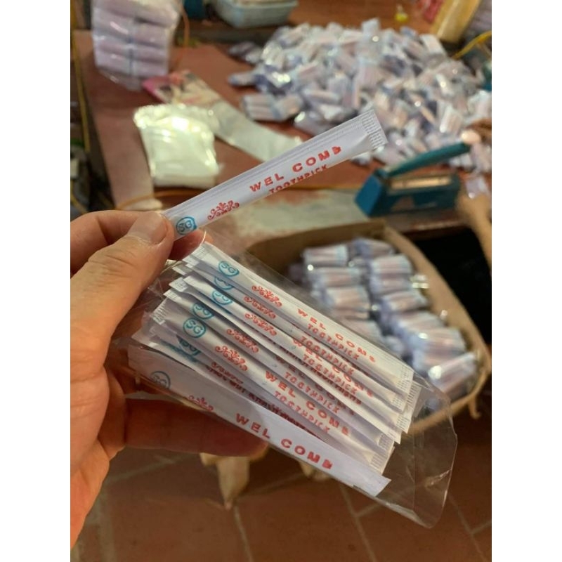 Tăm tre tiệt trùng- Tăm tre bọc giấy hàng vip