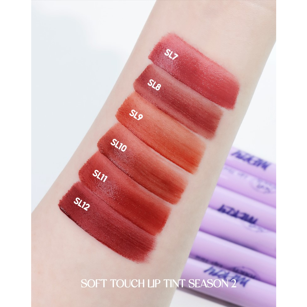 [New Season 2] Son Kem Siêu Lì, Siêu Mịn Môi Hàn Quốc Merzy Soft Touch Lip Tint 3g