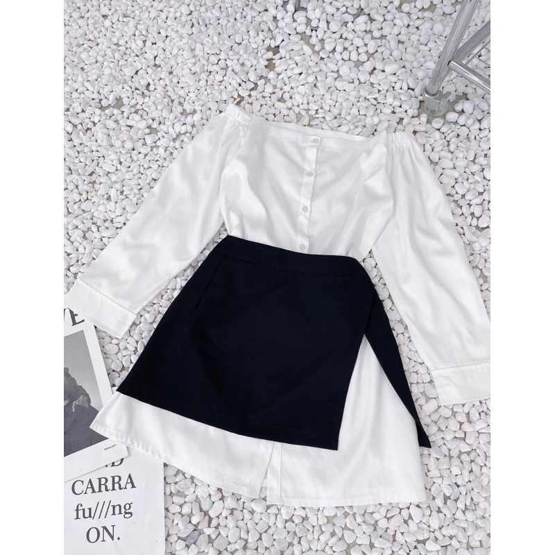 SP019886 SÉT ĐẦM SMI KÈM VÁY ĐEN