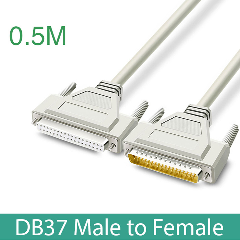 Dây cáp COM DB37 Đực sang Cái dài 50cm - 0.5M. chân mạ vàng DB37 Male to Female Cable dùng cho máy công nghiệp, máy Y tế