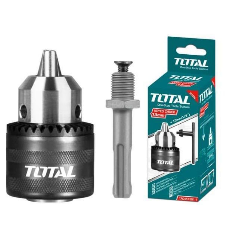Đầu kẹp máy khoan 13 mm có đầu chuyển đuôi gài TOTAL TAC451301.1
