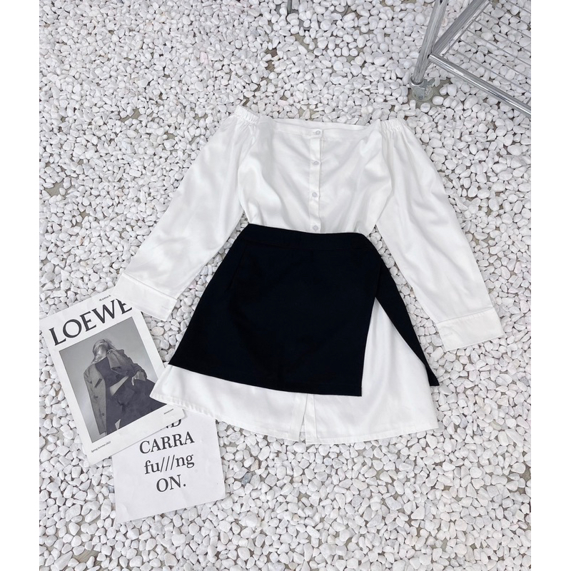 SP019886 SÉT ĐẦM SMI KÈM VÁY ĐEN