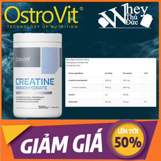 Tăng sức mạnh Creatine Monohydrate Ostrovit 500g 200 Servings