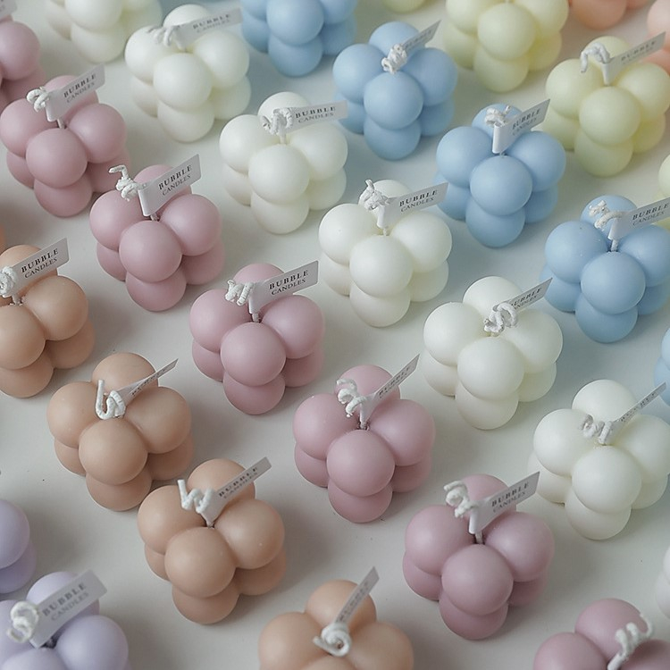 Nếp sáp thơm khối rubik không khói nhiều màu sắc