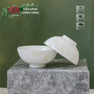 [Sứ Siêu Nhẹ] Bát Chấm Sứ Xương Hoa Kẻ Vàng - Sứ Minh Châu - BONE-C03KVH