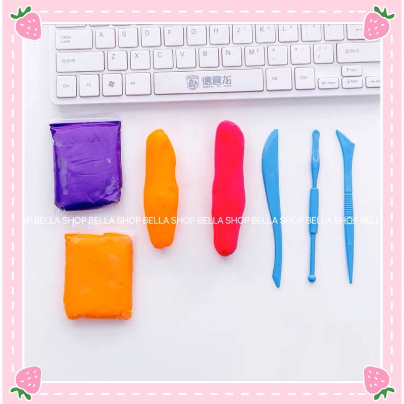 Đất Sét 12 Màu Siêu Nhẹ Tự Khô  Đồ Chơi Giải Trí An Toàn Cho Bé Tự Do Sáng Tạo