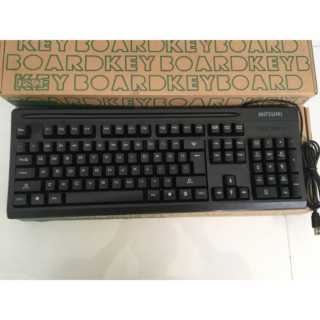 Bàn Phím MITSUMI 8838 Cổng USB có dây màu đen