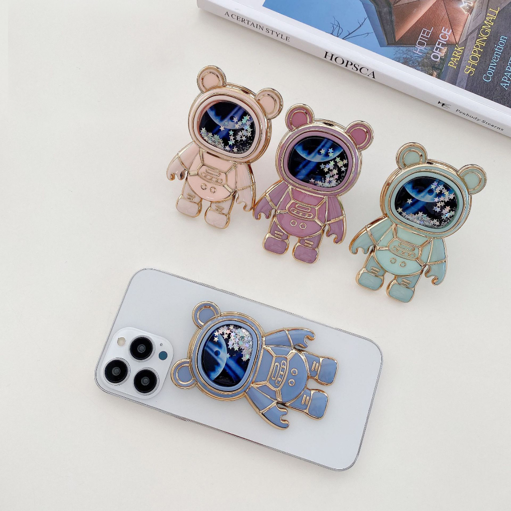 Giá đỡ Olie gấu phi hành gia 6D ring điện thoại