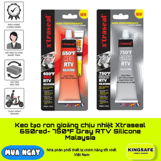 Keo tạo ron gioăng chịu nhiệt x’traseal 650°f red - 750°f gray rtv silicone