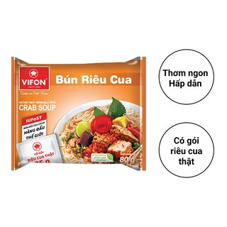 Combo 10 gói Bún Riêu Cua Vifon, gói 80g