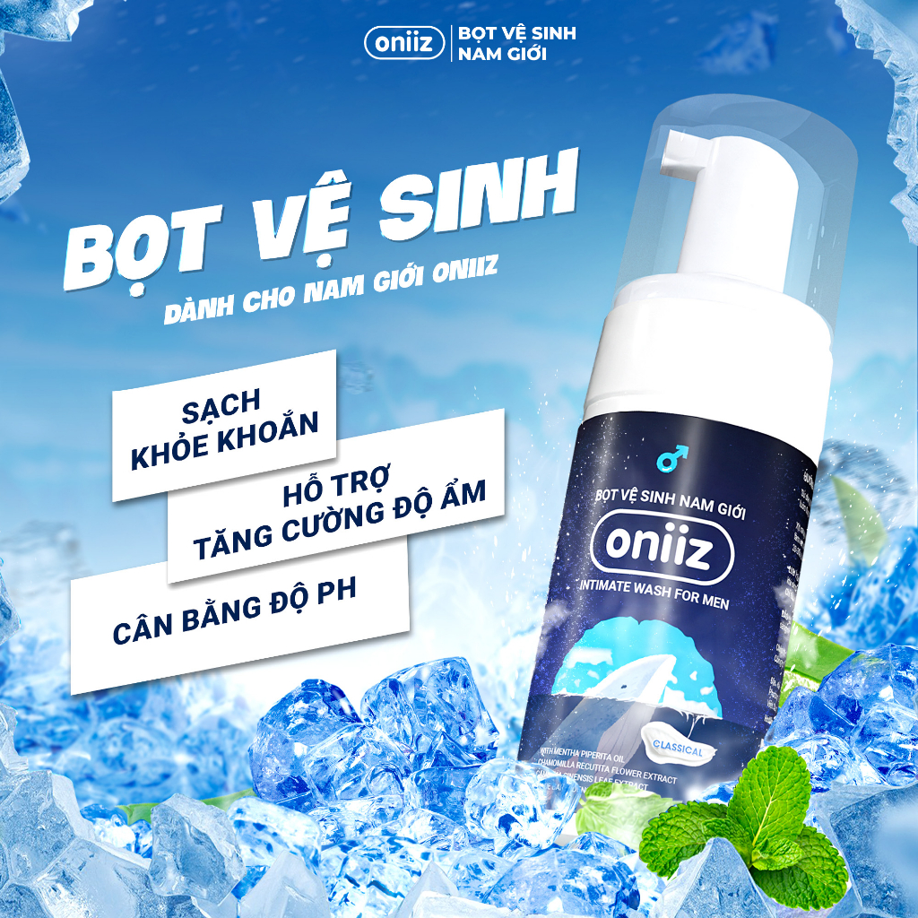 Bọt vệ sinh nam giới Oniiz Dung dịch tạo bọt 100ml