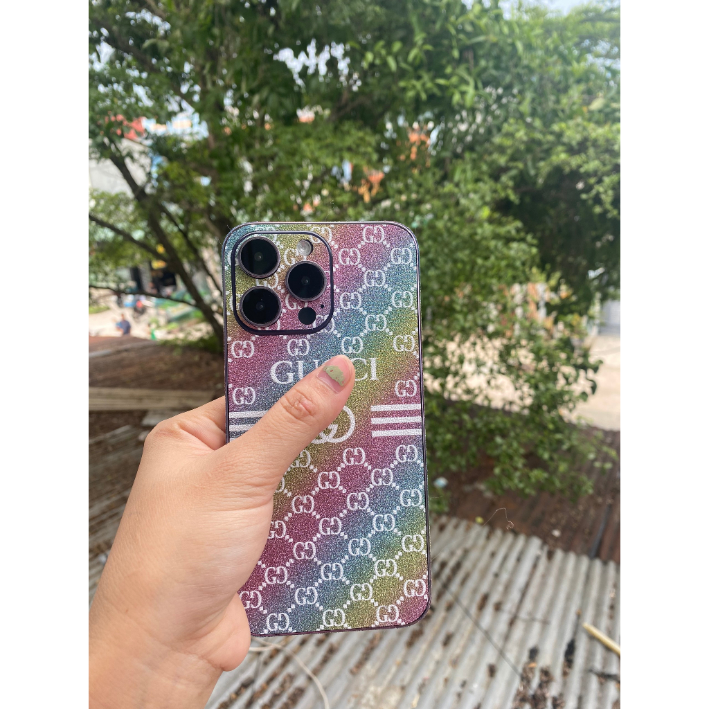 Skin nhũ cầu vồng - miếng dán điện thoại cho dòng iphone