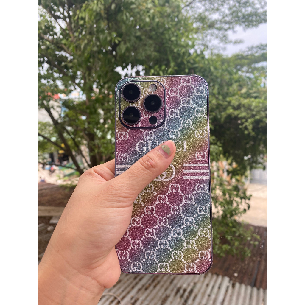 Skin nhũ cầu vồng - miếng dán điện thoại cho dòng iphone