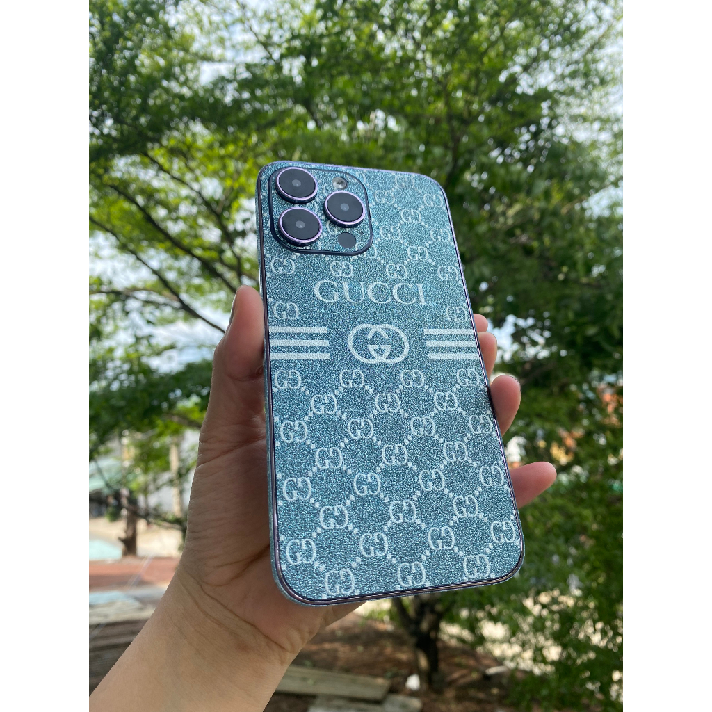 Skin nhũ xanh dương - Miếng dán cho dòng iphone