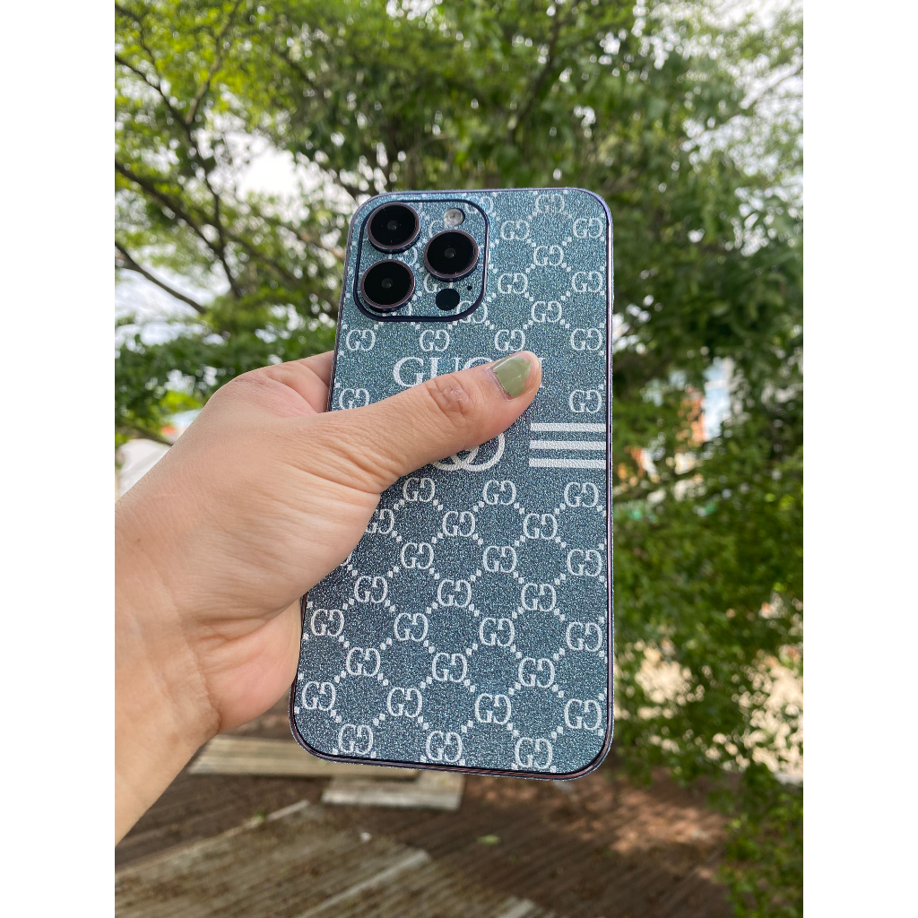 Skin nhũ xanh dương - Miếng dán cho dòng iphone